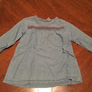 100% cotton denim dress top